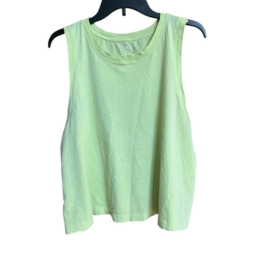 Lou & Grey Neon Yellow Green Sleeveless Muscle Tank Top Size XL